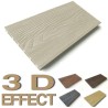 Listoni WPC 3D per pavimento decking 2200x146x25mm -  Cream