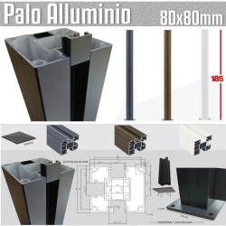 Palo Alluminio per recinzioni e staccionate