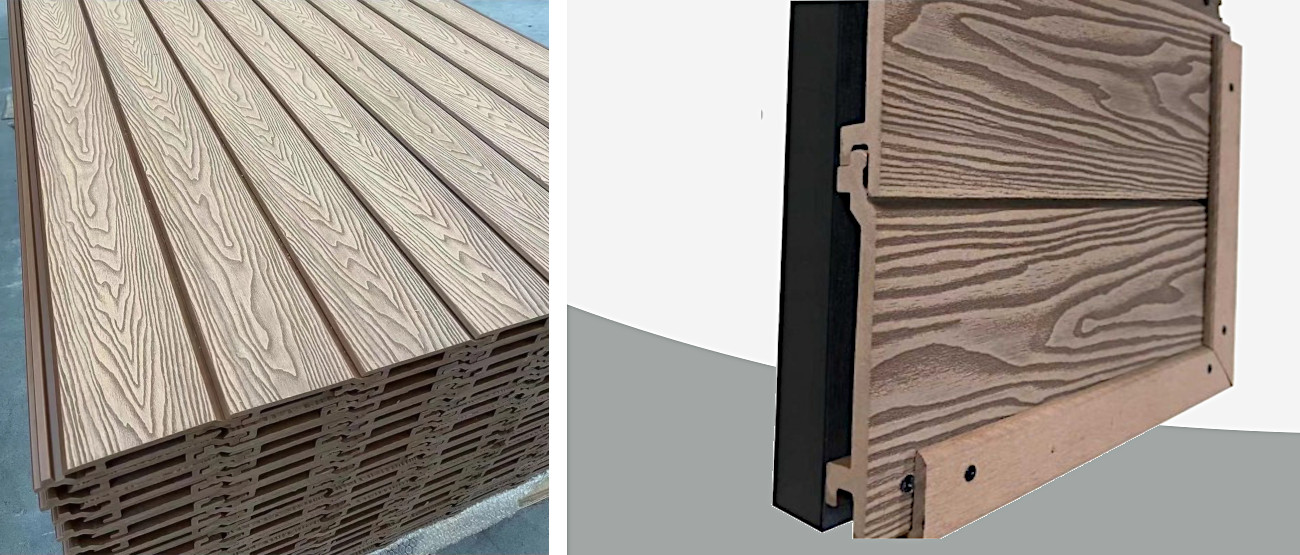 listoni doghe tavolette in wpc effetto legno per rivestimenti esterni decking