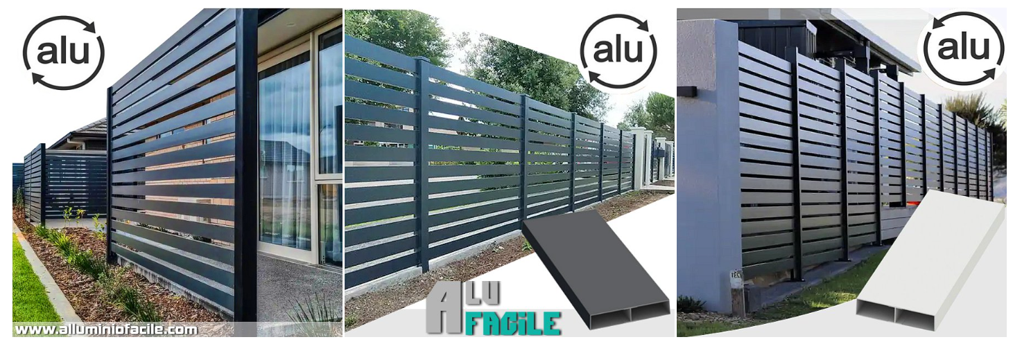 doghe profili recinzione steccato frangivista frangisole frangivento alluminio